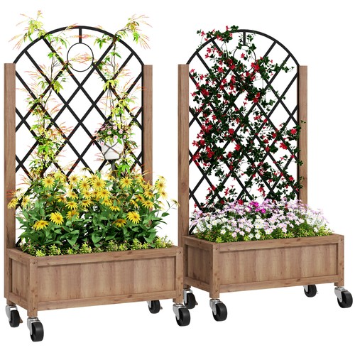 Outsunny pack wooden - of, 2