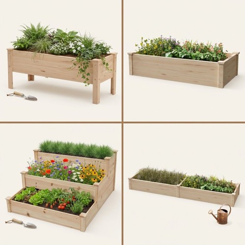 Wooden raised garden - wooden,