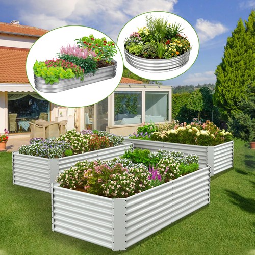 Galvanised steel raised garden - steel,