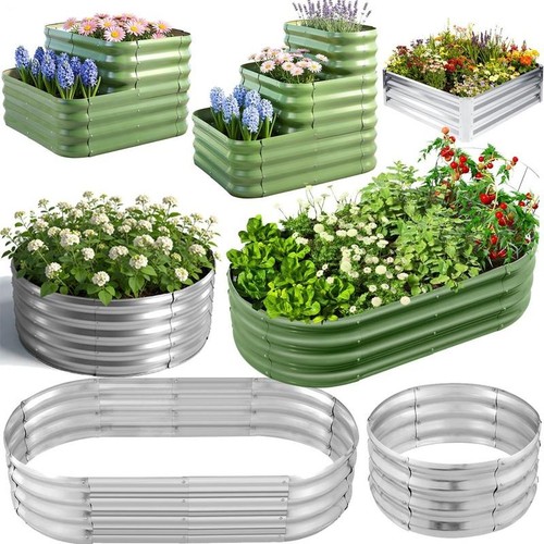 Galvanised steel raised - raised, garden