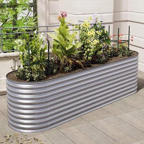 Galvanised raised garden - galvanised,